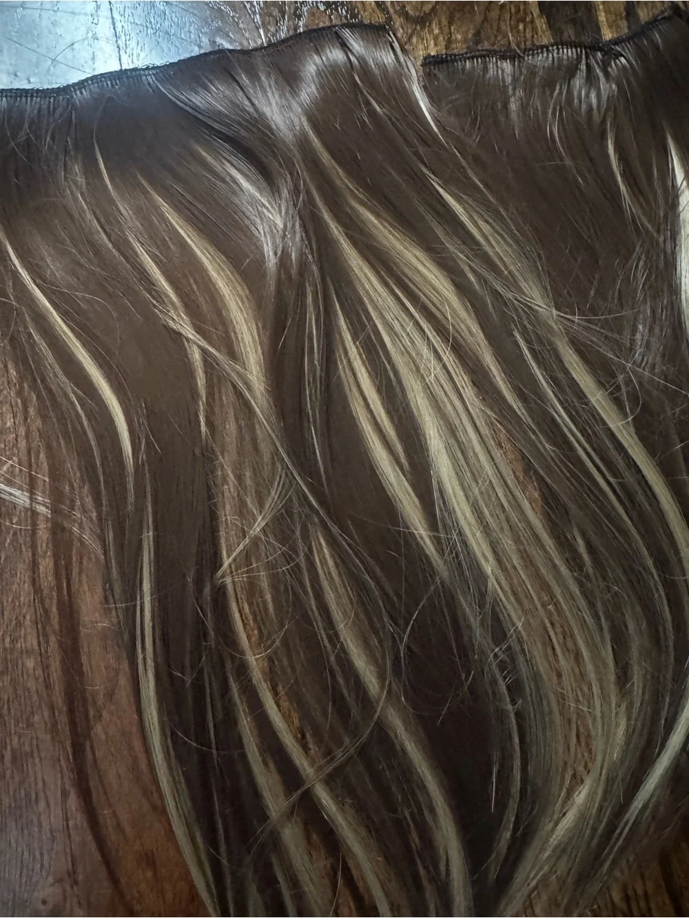 Brown Blonde Highlight Clip-In Hair Extensions - Natural Blend